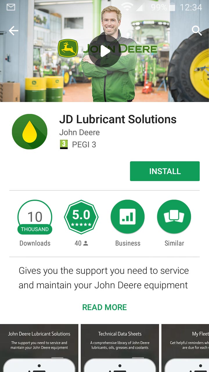 JD Lubricant Solutions Play Store listing.