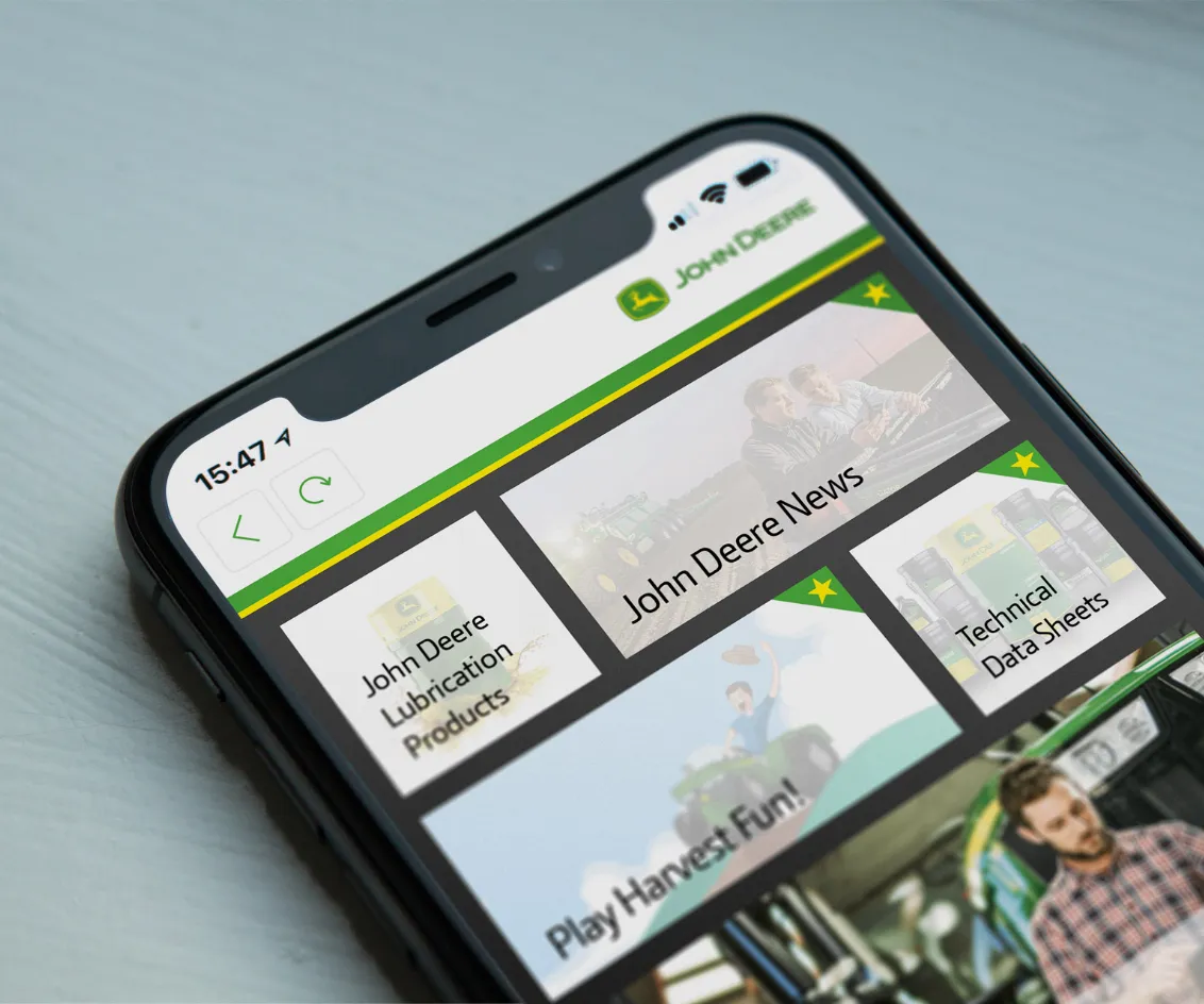App home screen shown on iPhone